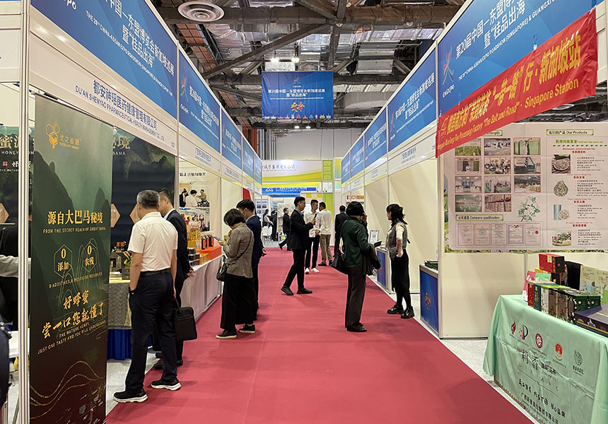 “桂品出海”活动巡展新加坡。广西商务厅供图